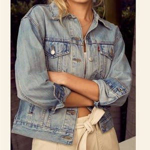 Levi’s Ex Boyfriend distressed jean jacket size XS